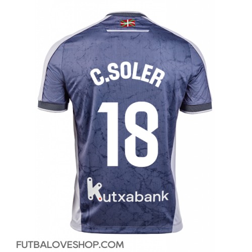 Dres Real Sociedad Carlos Soler #18 Preč 2025-26 Krátky Rukáv